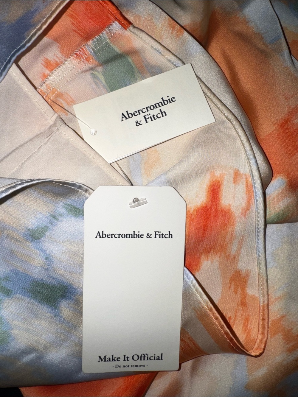 Abercrombie & Fitch Blue Strapless Floral Maxi Dress Large Petite - Picture 9 of 9